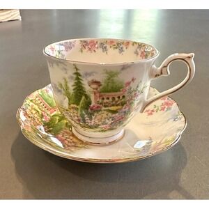 Royal Albert c.1935 KENTISH ROCKERY PATTERN Tea Cup & Saucer Fine Bone China